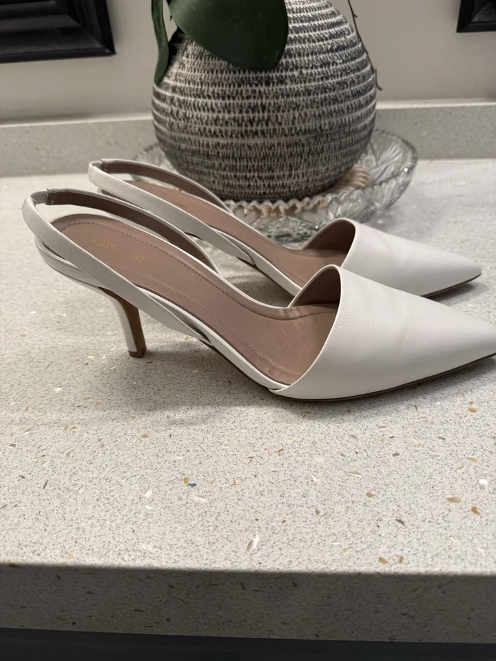 Zapatos con cordones Diane Von Furstenberg Mortelle de cuero blanco para mujer talla 9 Foto 2 de 4