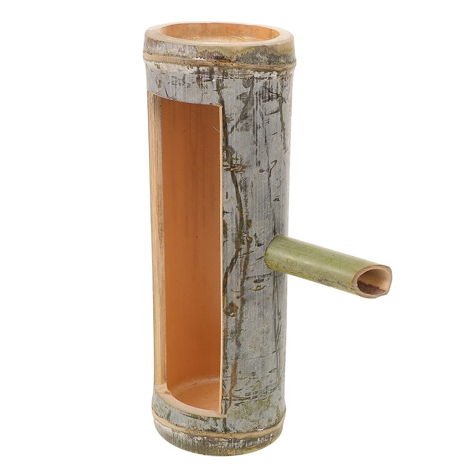 26 cm Bamboo Water Fountain Handmade Bamboo Tube with Spout for Garden