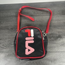 Fila Shoulder Crossbody Bag Black Mini Red Retro Look