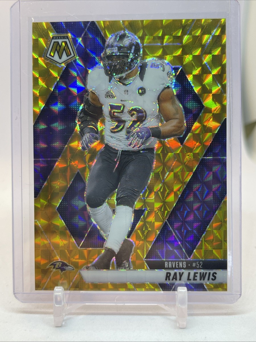 2025 Panini Mosaic Ray Lewis SSP Gold Prizm 10/10 #202 Baltimore