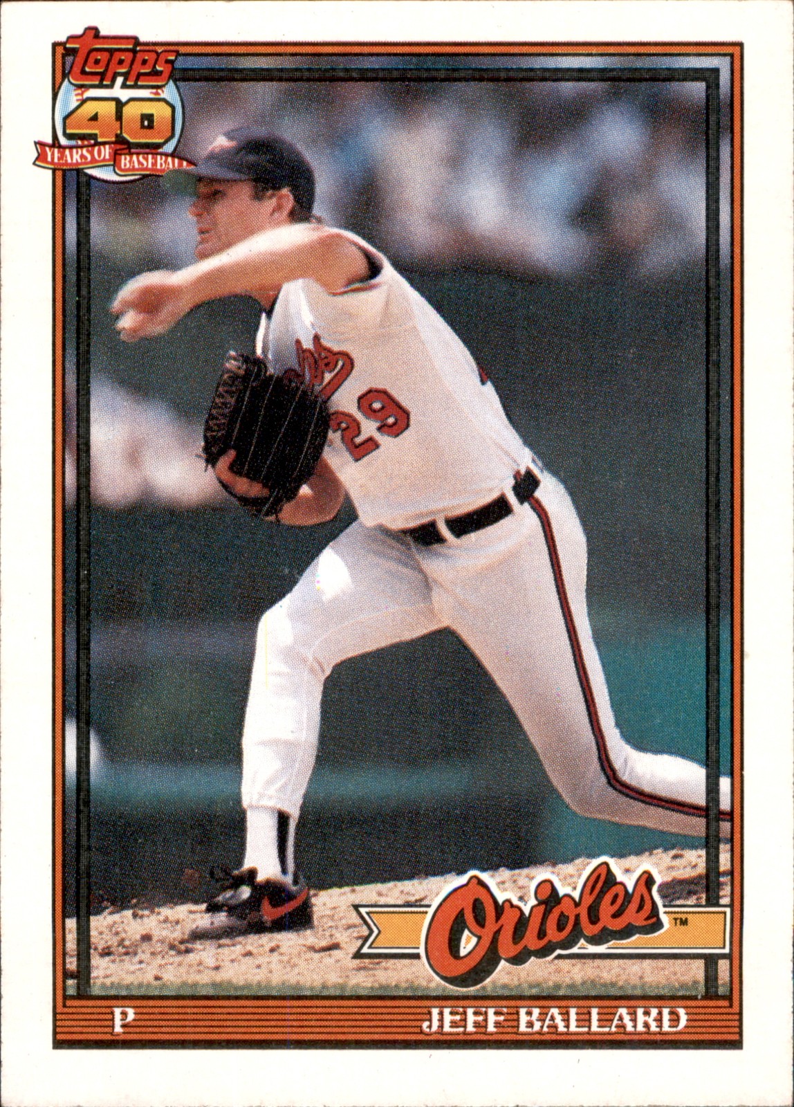 1991 Topps Jeff Ballard #546 Baltimore Orioles Baseball Card
