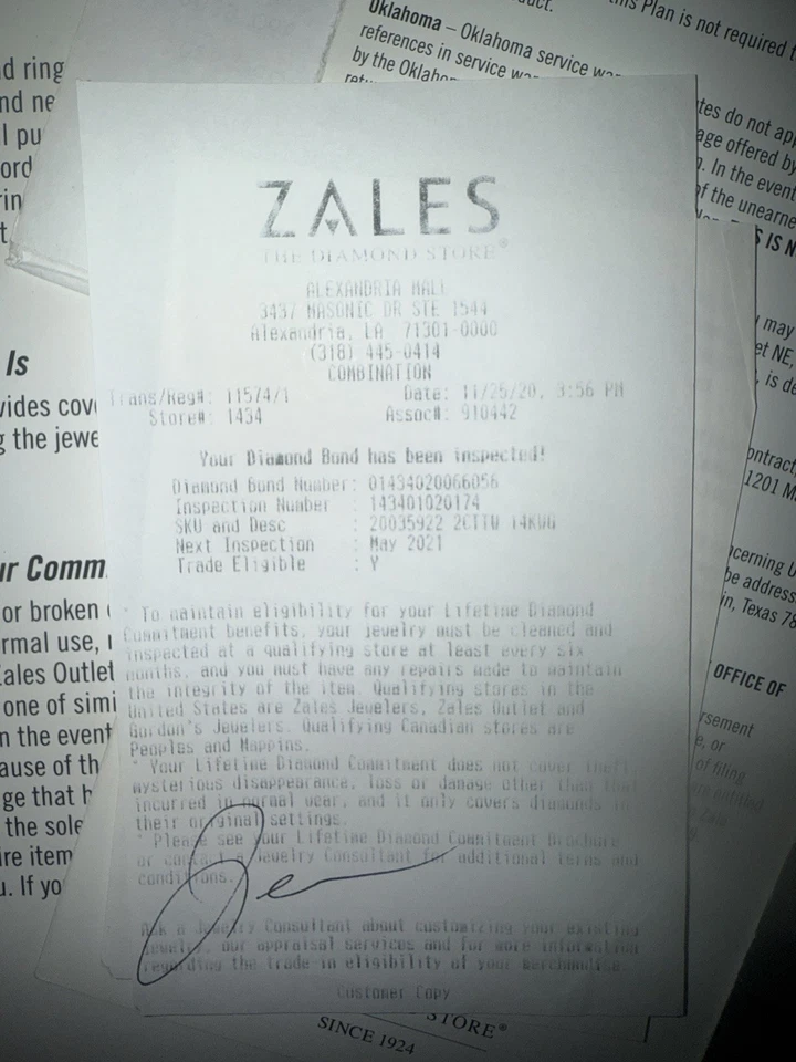 2 Karat Diamond Engagement Ring 14k , All Paper Work Included Diamond Bonded - Image 3 of 4