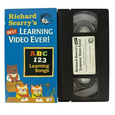 Richard Scarry's Best Learning Video Ever - ABC-123-Learning Songs - VHS Tape
