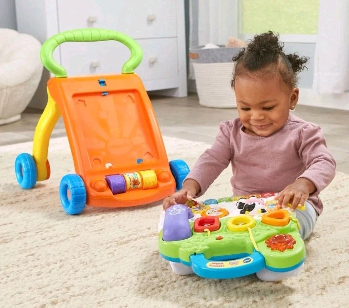 Andador de aprendizaje sentado a pie VTech - naranja Foto 4 de 4