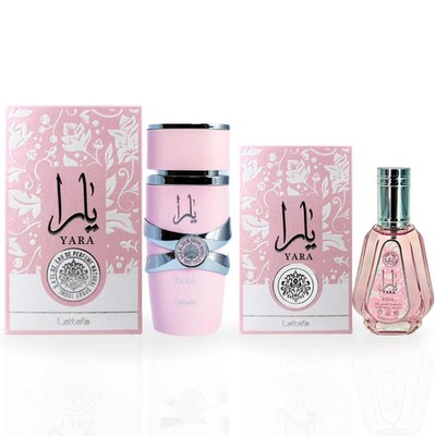 Yara 100ml (3.4 oz) by Lattafa & Yara Mini 50ml (1.7 oz) by Ard Al