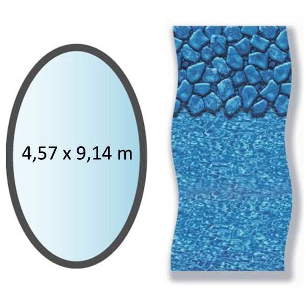 Liner Swimline Boulder 4,57x9,14m anti-fuite pour piscine ovale