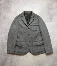 Vintage Polo Ralph Lauren Gray Herringbone Wool Blazer, Tweed Jacket Men's M