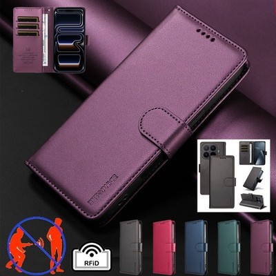 Für Xiaomi 17T Pro 15T POCO X8 X7 X6 M8 Handyhülle RFID-Blocker Leder Klapphülle