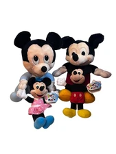 Vintage Lot of 4 1980s Era Disney Hasbro Playskool Red Pants Mickey Minnie Mouse