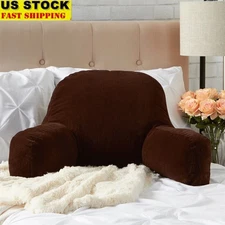 Backrest Reading Lumbar Pillow Arms Chair Lounger Relax Pad Bed Cushion Corduroy