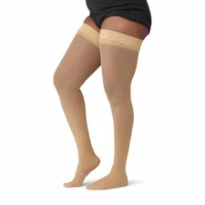 CURAD Thigh-High Compression Tan Hosiery 20-30 Mmhg, D