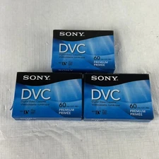 3 SONY DVC Mini DV 60 Min Blank Tapes Digital Video Cassettes DVM60PRR NEW!
