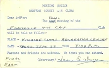 Meeting Notice Renfrew County, Canada Postcard