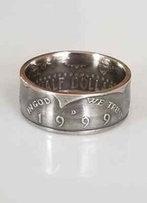 1999 JFK Half Dollar Coin Ring JFK Coin Ring Coin Jewelry Unique Gift Me