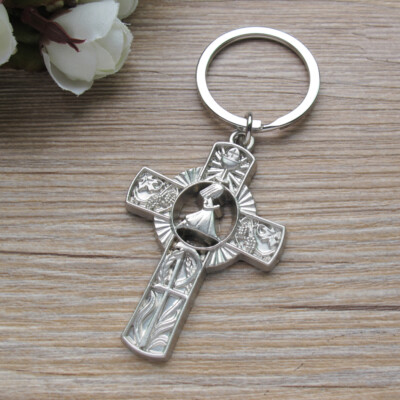 (12 PCS) First Communion Keychain Party Favor Girl Primera Comunion Niña  JK165G