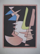 MAGNELLI ALBERTO SÉRIGRAPHIE 1953 SIGNÉE ENCRE NUM300 HANDSIGNED NUMB SILKSCREEN