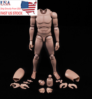 1/6 MX02-A Europe Skin Male Figure Body Model Toy with Neck For 12'' Head