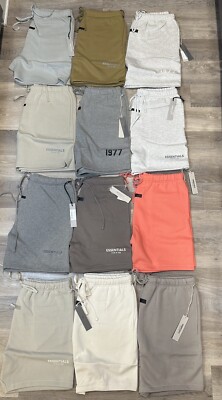 AUTHENTIC FEAR OF GOD ESSENTIALS FOG SWEATSHORTS FLEECE SHORTS EE FREE SHIP
