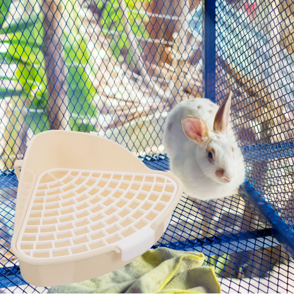 Litter Box Large Rabbit Toilet Box Trainer Potty Corner Tray