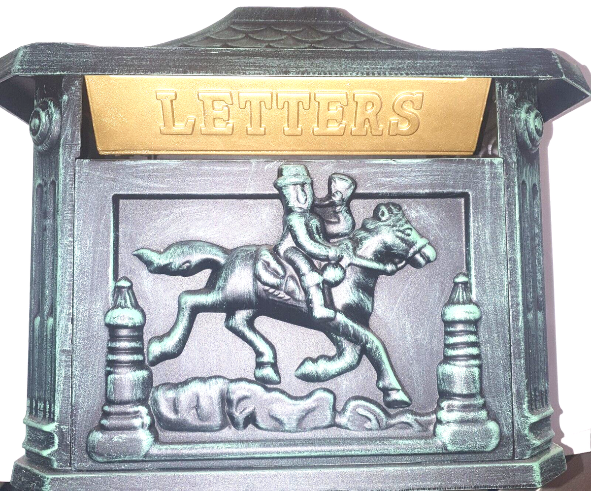 Oakland Living 1049-7 Verdigris Textured Green Bronze Post Mount