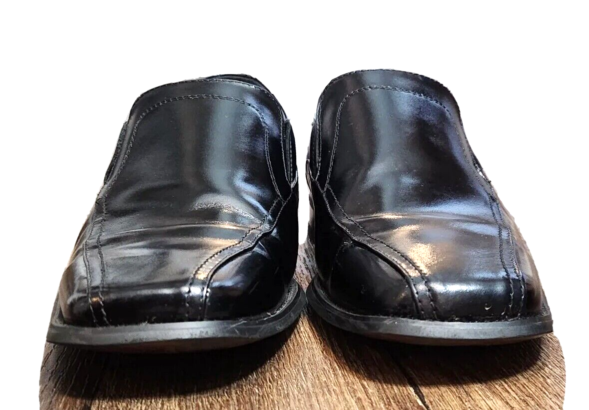 Stacy Adams Black Leather Square Toe Dress Shoes Loafers 