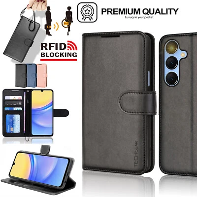 NOT SPECIFIED Leather Card Wallet RFID Blocking Stand Case Cover For Samsung Galaxy A15 / 5G