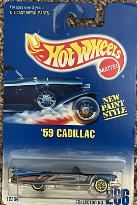 1959 Cadillac - 1991 Hot Wheels Collector #266 - Blue | eBay