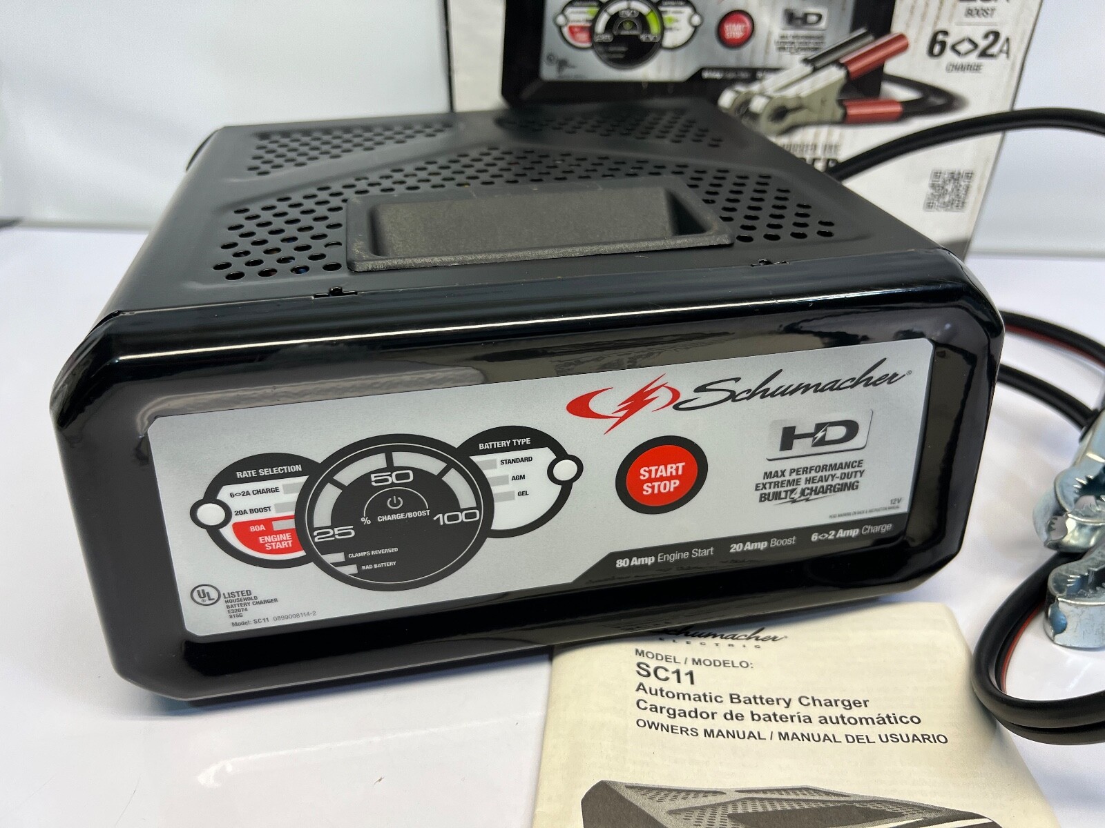 Schumacher SC11 Heavy Duty 80Amp Engine Start Metal Case Battery Charger eBay