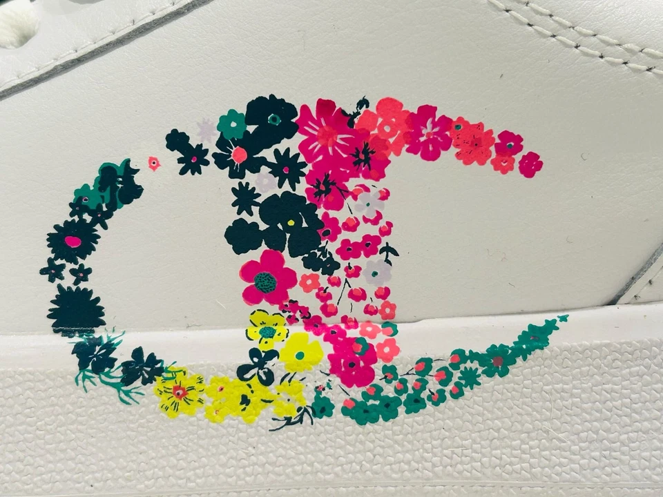 Champion женщин чисто цветочный повседневный низкий верхний суда кроссовок, белый/Berry, размер 9 - Изображение 2 из 4