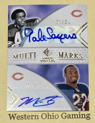 2008 SP Rookie Threads Gale Sayers Matt Forte #MMD-20 Multi-Marks Autograph 99