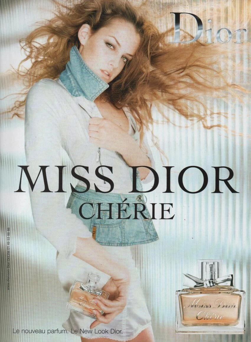 Publicité papier Parfum. Perfume ad. Dior Miss Dior Chérie 2005 France