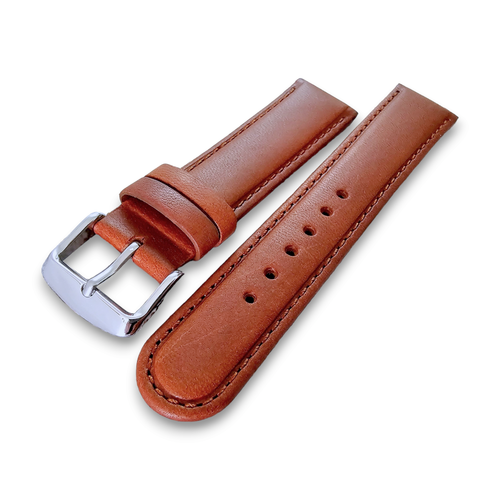 Padded Luxury Leather Watch Strap Band Stitched Mens Womens Ladies 8mm to 26mm - Picture 3 of 85