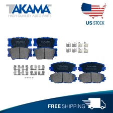 Front+Rear Ceramic Brake Pads W/hardware for Lexus HS250h 2006-2018 Toyota RAV4