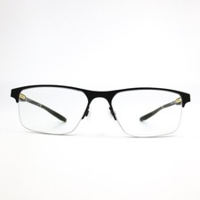 Nike Eyeglasses Frames 8045 002 Black Square Half Rim 57-17-140