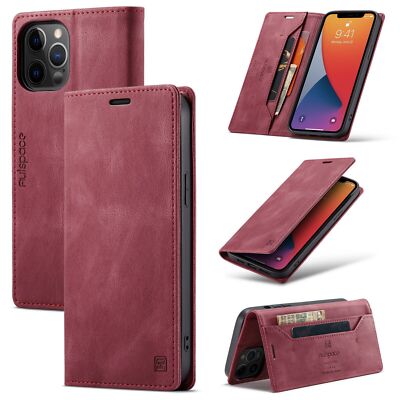 Flip Magnetic Leather Wallet Phone Case For iPhone 16 15 14 13 12 11 Pro Max XR