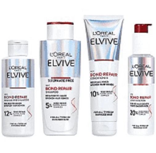 L’ORÉAL PARIS L’Oreal Paris Elvive Bond Repair Pre-shampoo Shampoo Conditioner Serum FULL SET
