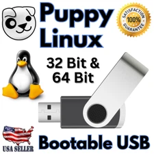 Puppy Linux Bootable USB 32 & 64 Bit Latest | Runs from RAM | Fast & Lightweight