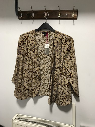 Golden Silky Blazer Size 12 New With Tags - Picture 4 of 9