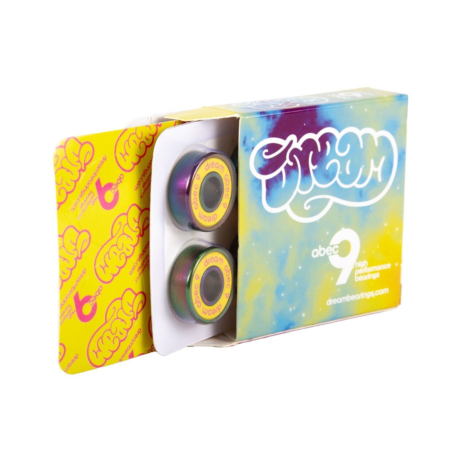 Dream ABEC 9 Skate Bearings (16 Pack) – Oil Slick Rings, Smooth & Durable