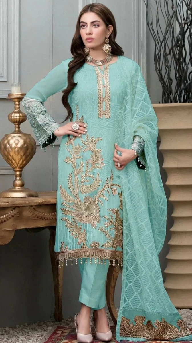 Indian Pakistani eid Fancy Salwar Kameez Party Wear Wedding Pakistani Dress  suit | eBay