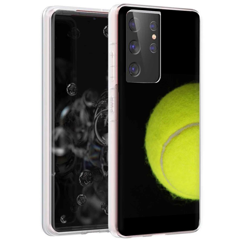 Phone Case for Samsung Galaxy S21 Ultra 5G(Not S21,S21+)Tennis Ball Blk Print