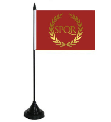 AZ FLAG Bandiera Da Tavolo Di Guerra Della Repubblica Romana 15X10Cm - Piccola Bandierina Italiana - Italia 10 X 15 Cm