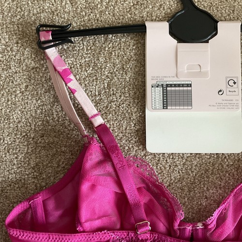 Reggiseno Rosie in seta in pizzo francese in pizzo misto rosa non imbottito - Foto 8 di 9