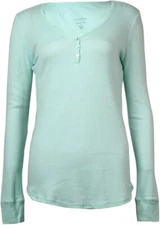New Charter Club Womens Cotton Solid Nightshirt Green XS