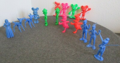MARX WALT DISNEY LOT-15 NEON FIGURES MICKEY MINNIE TINKER BELL PETER PAN -1970s