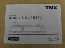Minitrix N  Betriebsanleitung E-Lok12356 BR 182 ( 2H )
