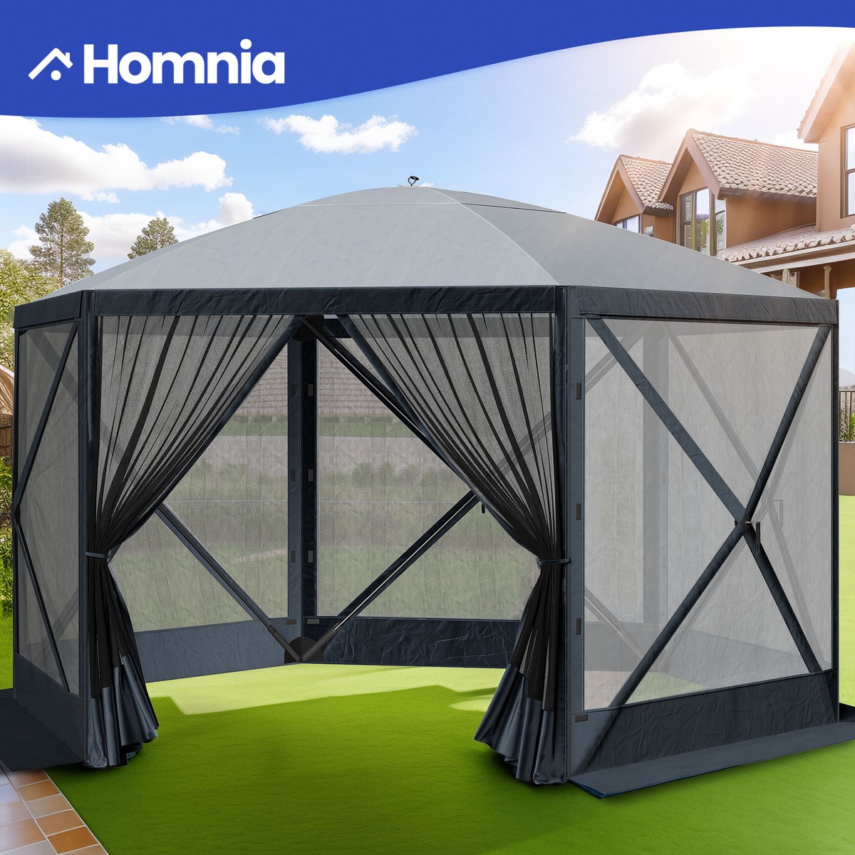 12'x12' Patio Canopy Camping Glamping Instant Room Pop Up Tent Sun