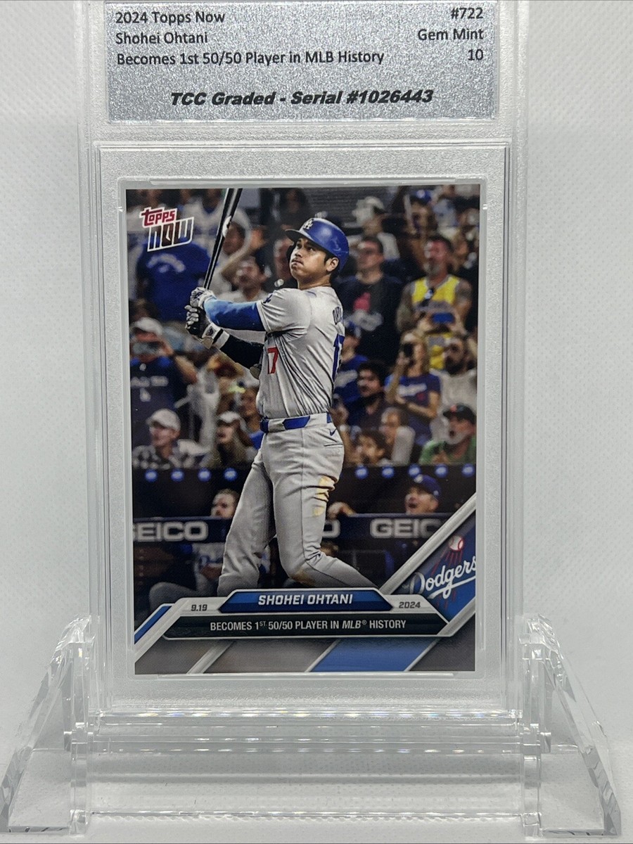 2024 Topps Now Shohei Ohtani 50 / 50 Club TCC Graded Gem 2024 Topps Now Shohei Ohtani 50 / 50 Club TCC Graded Gem