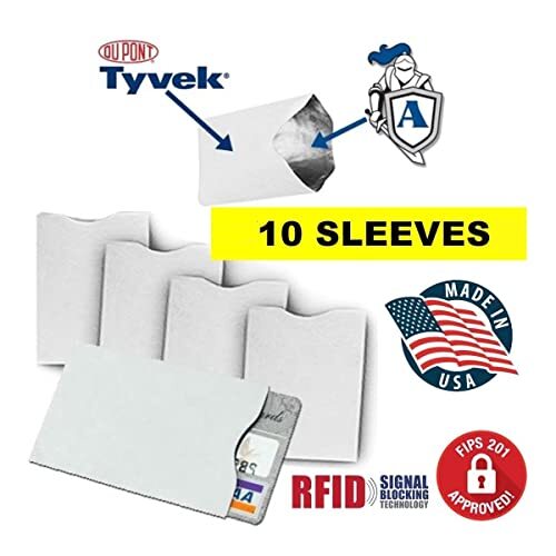 TYVEK Credit Card Sleeves Protectors 100 MADE IN USA For Travel wallet or eBay
