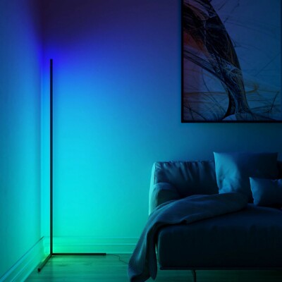 2pack RGB Color changing Living Room Corner Floor Lamp LED Mood